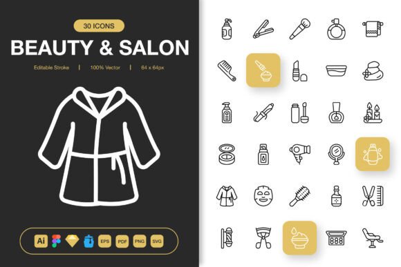 Beauty and Salon Icons: A Toolkit for Visual Communication