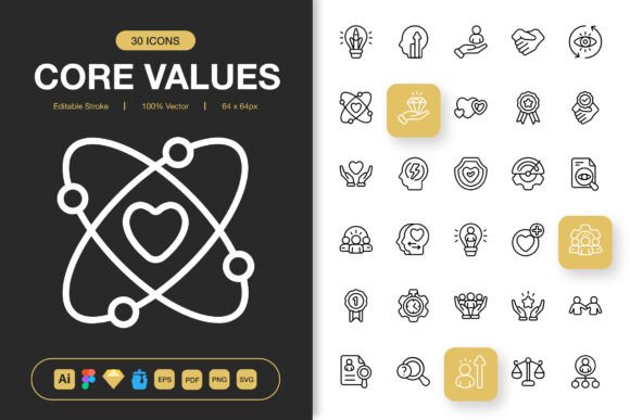 Core Values Icons: Essential Visual Tools for Modern Projects