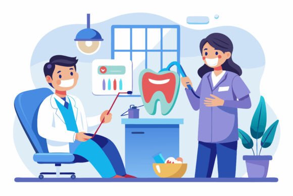 Effective Dental Healthcare Illustration Sets
