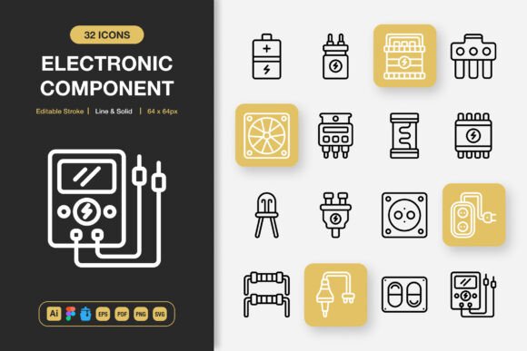 Electronic Component Icons: A Designer's Swiss Army Knife for Modern Projects