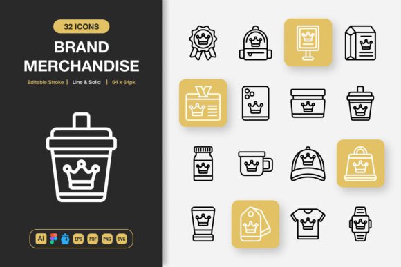 Elevate Your Visual Communication with Brand Merchandise Icons