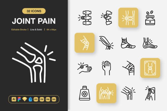 Evaluating the Joint Pain Icons Set for Your Projects