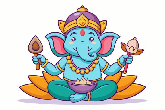 Lord Ganpati on Ganesh: A Professional Illustration Asset