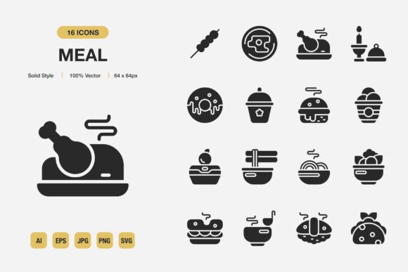 Meal Solid Icons: The Power of Simplicity in Your Projects