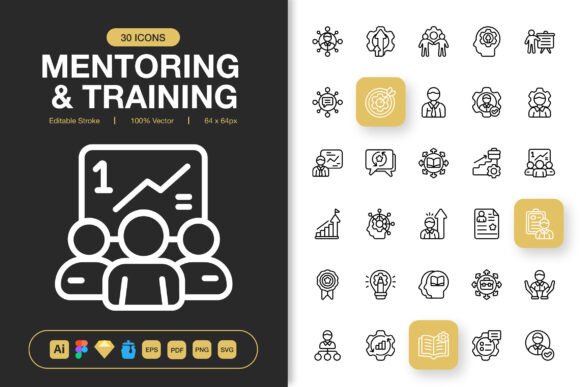 Mentoring and Training Icons: A Complete Visual Toolkit for Modern Projects