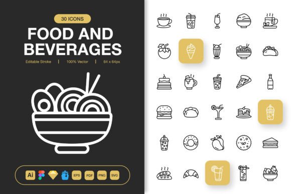 The Art of Culinary Communication: Why Modern Projects Need a Food and Beverages Icon Set
